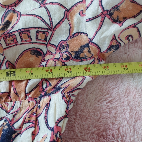 A.L.C.  Salina Linen Printed Long Sleeve Mini Dress Size 4 - Picture 8 of 10